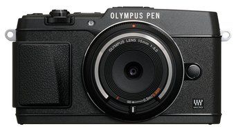 Olympus E-P5 16.1MP Mirrorless Digital Camera with 3-Inch LCD- 15mm body cap lens BCL-1580 set (Black) - International... N2