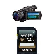 Sony FDR-AX100/B 4K Video Camera with 3.5-Inch LCD (Black) with Memory Card