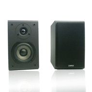 LONPOO W73 Bookshelf Speakers 2-Way with 4-Inch Carbon Fiber and Silk Dome Tweeter(Black, Pair) N3