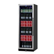 KingsBottle 450 Can Beverage Cooler, Stainless Steel with Glass Door N7