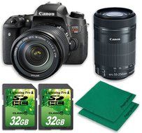 Canon EOS Rebel T6s DSLR Camera with 18-135mm IS STM and 55-250mm IS STM Lenses