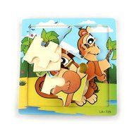 Monkey Puzzles Toys ，BeautyVan Wooden Monkey Puzzle Developmental Baby Kids Training Toy N2