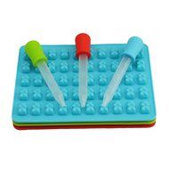 Enever Set of 3 （Blue Red Green） Gummy Bear Molds Silicone Chocolate Making Molds Yogurt Candy Molds - Total 150... N5