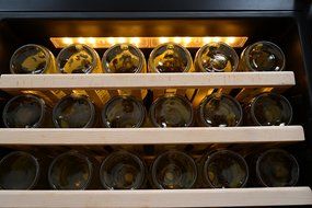 NewAir AWR-1160DB Premier Gold Series 116 Bottle Built-In WIne Cooler, StaInless Steel/Black N6