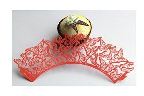 Kuke 24 pcs Dancing Butterfly Laser Cut Cupcake Wrappers Cupcake Liners Muffin Container for Baby Shower Baby... N2