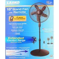 Lasko 18" Stand Fan with Remote Control, Black N2