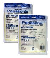 Panasonic MC-V150M 3-Bags Of Replacement Vacuum Bags Fits Panasonic Canister Vacuum Cleaner Models (2-Pack)