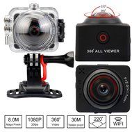 360 Degree Camera by Geektopia - Android and iOS Compatible Panoramic 360x220 8MP 1080P HD Sports Action Camera... N9