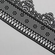 Funshowcase Ready to Use Edible Cake Lace Lattice with Small Daisy Black 14-inch 10-piece Set N4
