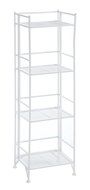 Convenience Concepts Designs-2-Go 3-Tier Folding Metal Corner Shelf, White N16