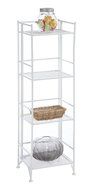 Convenience Concepts Designs-2-Go 3-Tier Folding Metal Corner Shelf, White N17