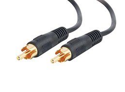 C2G/Cables To Go 03168 Value Series Mono RCA Audio Cable, Black (12 Feet/3.65 Meters) N5