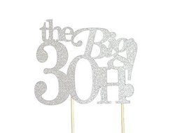 All About Details Silver The Big 3OH! Cake Topper N4