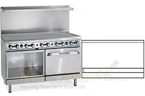 Imperial Commercial Restaurant Range 60&quot; Griddle With Convection Oven/Cabinet Propane Ir-G60-Xb
