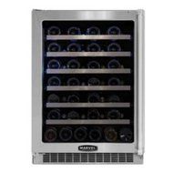 Professional 54 Bottle Single Zone Wine Refrigerator Finish: Overlay Frame Glass, Hinge Location: Left N2