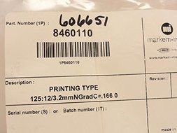 Markem-Imaje 8460110 Printing Type 125:12/3.2mm, Number "0"