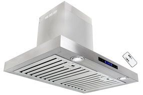 GOLDEN VANTAGE 30" Wall Mount Stainless Steel Range Hood With Gas Sensor &amp; Remote GV-Z01-30 N5