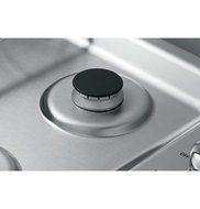 30" Wide 4 Sealed Burner Gas Cooktop Matte Grates Dishwasher-Safe Grates and Knobs Continuous Grates: Stainless N4