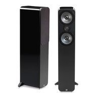 Q Acoustics 3050 Floorstanding Speakers (Gloss Black) with QED Silver Anniversary XT Speaker Cable Pair 6.5 Feet... N2