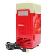 AUDEW Mini USB LED PC Car Refrigerator Fridge Beverage Cola Drink Cans Food Cooler Warmer N3
