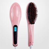 ShungHO Hair Straightener Comb Pro Automatic LCD Temperature Control Paddle Brush N7