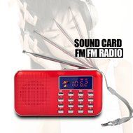 eJiasu Mini Portable MP3 Music Player Charging Digital LED Display Panel FM Radio Stereo Speaker USB TF card(Black) N2