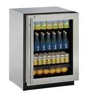 U-Line U3024RGLS15A 24&quot; Modular 3000 Series Built In Counter Depth Compact Refrigerator in Stainless Steel