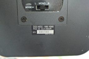 Olympus CLV A900R/k965 900mhz Indoor/Outdoor Wireless Speaker N3
