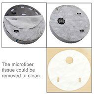 9 Inch Wireless Household Smart Auto Cleaner Robot with Microfiber Tissue Sweeper Dust Cleaning Helper (White)
