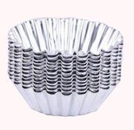 Smartkitch 100 Pcs Egg Tart Aluminum Cake Cups Tart Pudding Jello Mold Mould N3