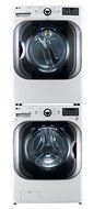 LG White Front Load Mega Capacity Laundry Pair with WM8000HWA 29" Washer, DLEX8000W 29" Electric Dryer and KSTK2...