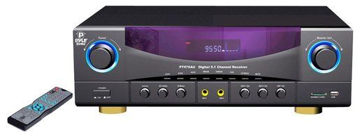 Pyle Stereo Receiver and iPod Dock Package - PT570AU 5.1 channel 350 Watts Build-In AM/FM Radio /USB/SD card Amplifier... N4