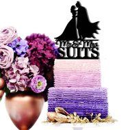 Solid Black #65 Sugar Yeti Brand Made in USA Custom Cake Toppers Mr &amp; Mrs Batman Wedding Cake Toppers Personalized... N16