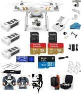 DJI Phantom 3 Professional (Pro) 4K Video Camera EVERYTHING YOU NEED Kit + Extra 2 DJI Batteries + Snap on Guards...