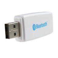 AGPtek&reg; USB Bluetooth Audio Music Receiver Adapter (white) with 3.5mm Stereo Output for Headphones, Portable Speakers... N6