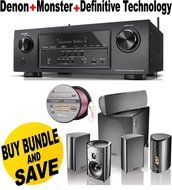 Denon AVR-S710W 7.2 Channel Full 4K Ultra HD A/V Receiver with Bluetooth and Wi-Fi + Definitive Technology ProCinema...