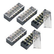 ATFUNGO 5 Pcs Dual Row 5 Position Screw Terminal Strip 600V 15A