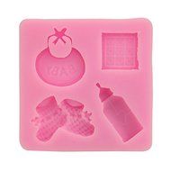 Let'S Diy Baby Bottle And Shoes Design Shape Fondant Cake Decoration Silicone Baking Tray Chocolate Candy Jelly... N2