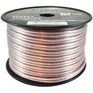 GLS Audio Premium 12 Gauge 100 Feet Speaker Wire - True 12AWG Speaker Cable 100ft Clear Jacket - High Quality... N2