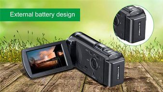 Sereer HDV-106 FHD 1080P Digital Video Camera Camcorder 20MP 3 Inch Screen External Battery Support SD Card to... N9