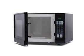 Westinghouse WM009 900 Watt Counter Top Microwave Oven, 0.9 Cubic Feet, Stainless Steel Front with Black Cabinet N3