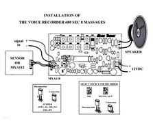 VOICE RECORDER 680 SEC 8 MASSAGES WITH 8W AMPLIFIER : MXA110 N2