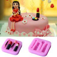 AOHAO 3D Ladies Makeup Make Up Set Shapes Fondant Cake Decor Mold Clay Candle DIY Mold N3