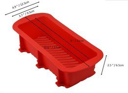 Walfos Nonstick Silicone Bread and Loaf Pan Set of 2, No odor, Easy baking mold for Homemade Cakes, Breads, Meatloaf... N12