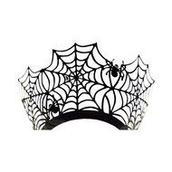 50PCS Spider Cupcake Wrappers, KAZIPA Lace Halloween Cupcake Wraps Laser Cut Baking Paper Cup Standard Muffin... N10