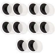 Theater Solutions TS80C In Ceiling 8" Speakers Surround Sound Home Theater 5 Pair Pack