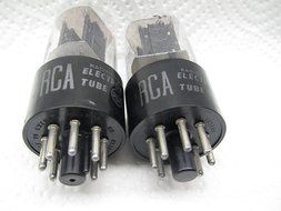 RCA 6SN7 GTB NOS VERY LOW NOISE,SILVER PRINT PLATINUM MATCHED PAIR,Not RUSSIAN/CHINESE RE-ISSUE N2