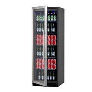 KingsBottle 450 Can Beverage Cooler, Stainless Steel with Glass Door N9