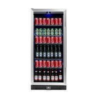 KingsBottle 450 Can Beverage Cooler, Stainless Steel with Glass Door N11