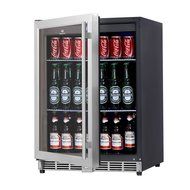 KingsBottle 450 Can Beverage Cooler, Stainless Steel with Glass Door N13
